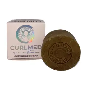 CurlMed Champú Sólido Cabello Quebradizo Té Matcha 80g